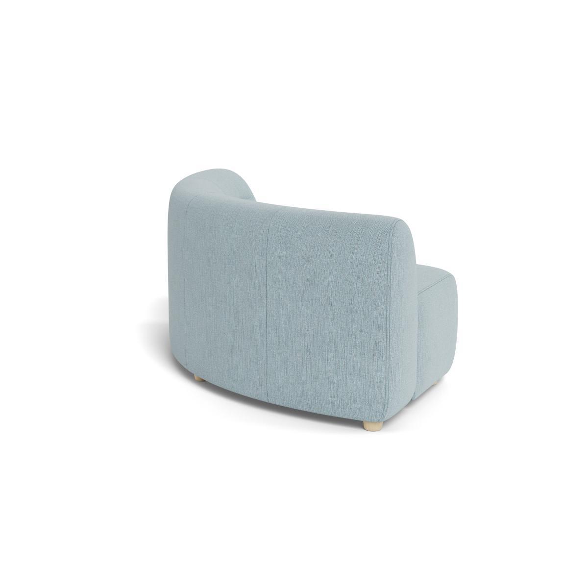 Heal's Lilli Curved Corner Unit Module Smart Linen Mix Duck Egg Natural Ash Feet - Heal's UK Furniture – image 4
