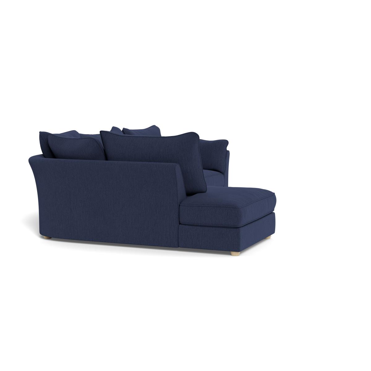 Heal's Tailor Left Hand Facing Corner Sofa Smart Linen Mix Navy Natural Beech Feet – image 2