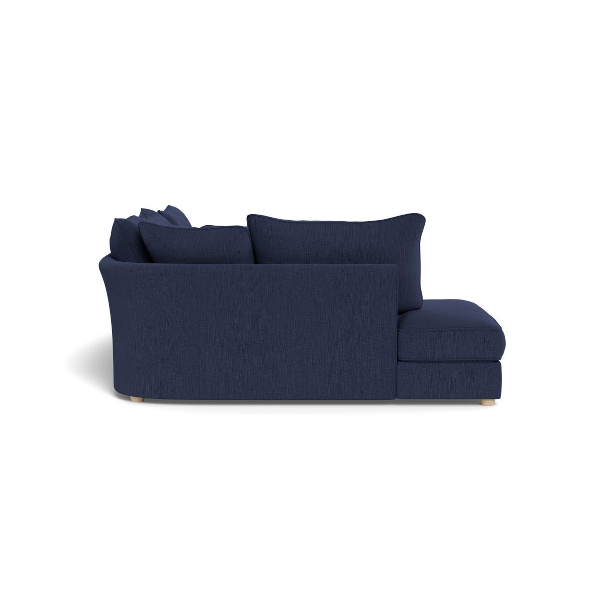 Heal's Tailor Left Hand Facing Corner Sofa Smart Linen Mix Navy Natural Beech Feet – image 3