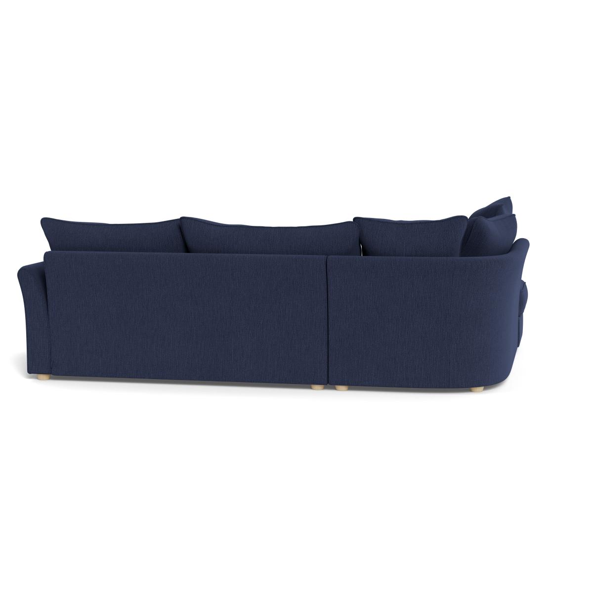 Heal's Tailor Left Hand Facing Corner Sofa Smart Linen Mix Navy Natural Beech Feet – image 5