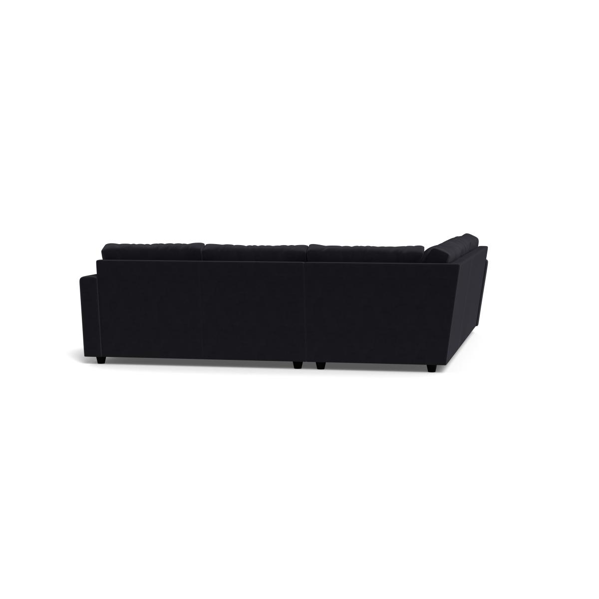 Heal's Nimbus II Large Corner Sofa Velvet Black – image 5