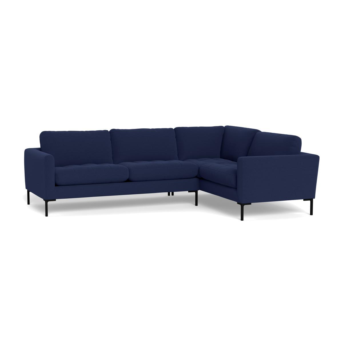 Heal's Eton Right Hand Facing Corner Sofa Melton Wool New Navy Black Feet - Heal's UK Furniture – image 1