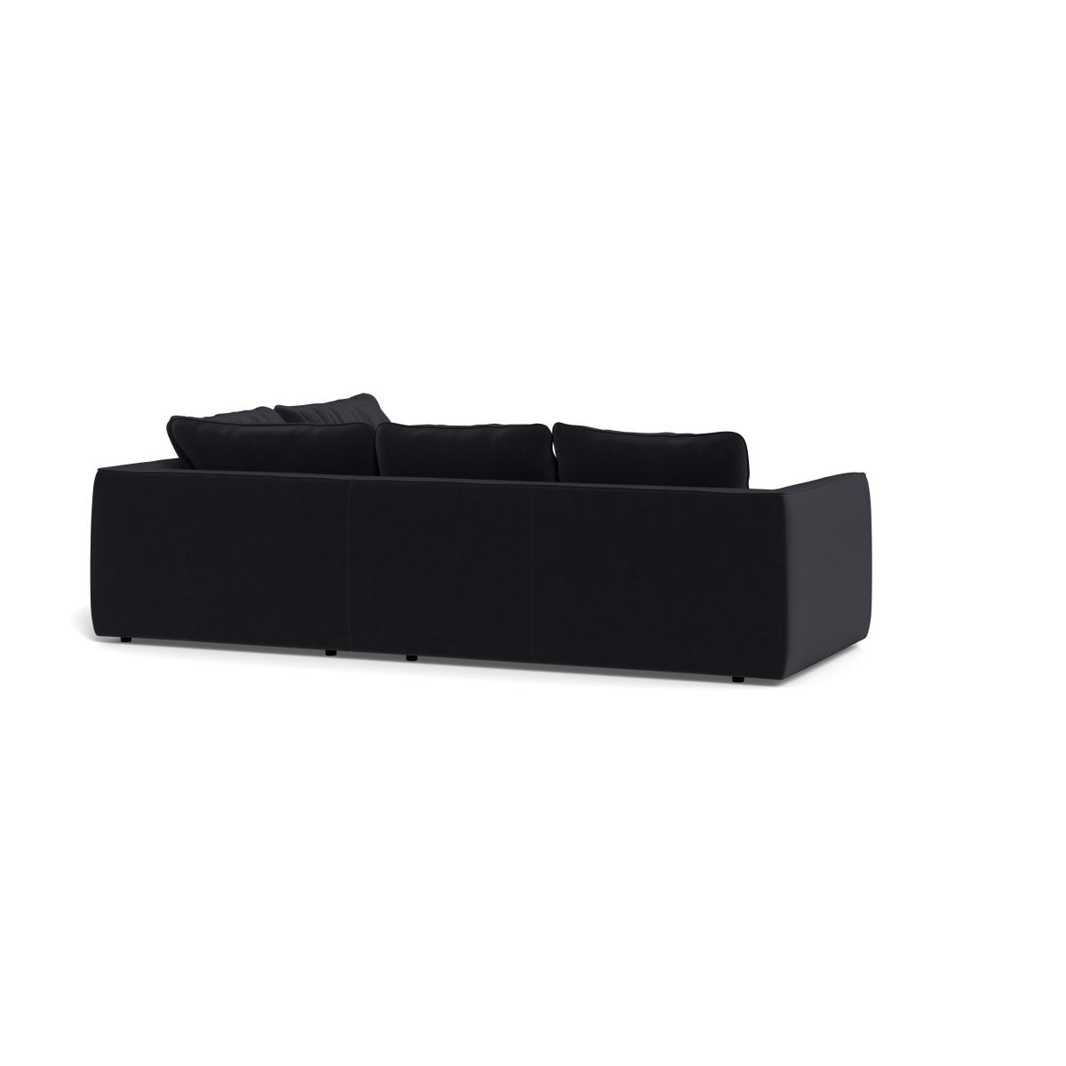 Heal's Morven Right Hand Facing Large Corner Sofa Velvet Black – image 2