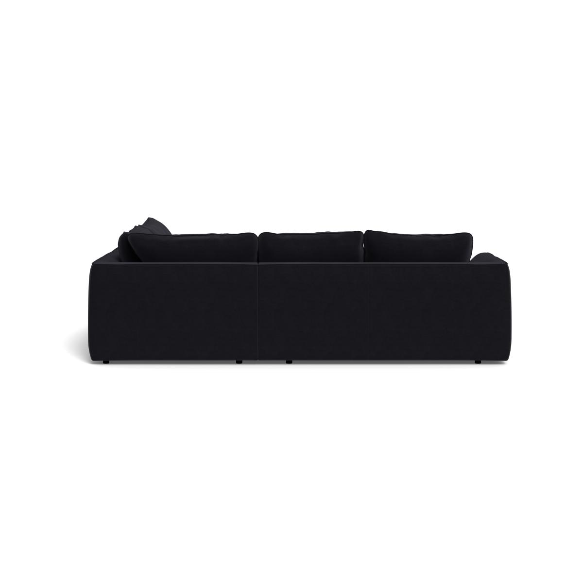 Heal's Morven Right Hand Facing Large Corner Sofa Velvet Black – image 3