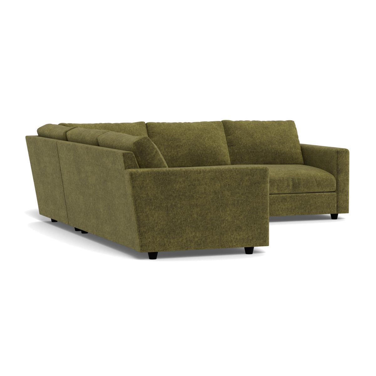 Heal's Nimbus II Full Corner Sofa (K+M+N) Boucle Velvet Wilder Black Feet – image 1