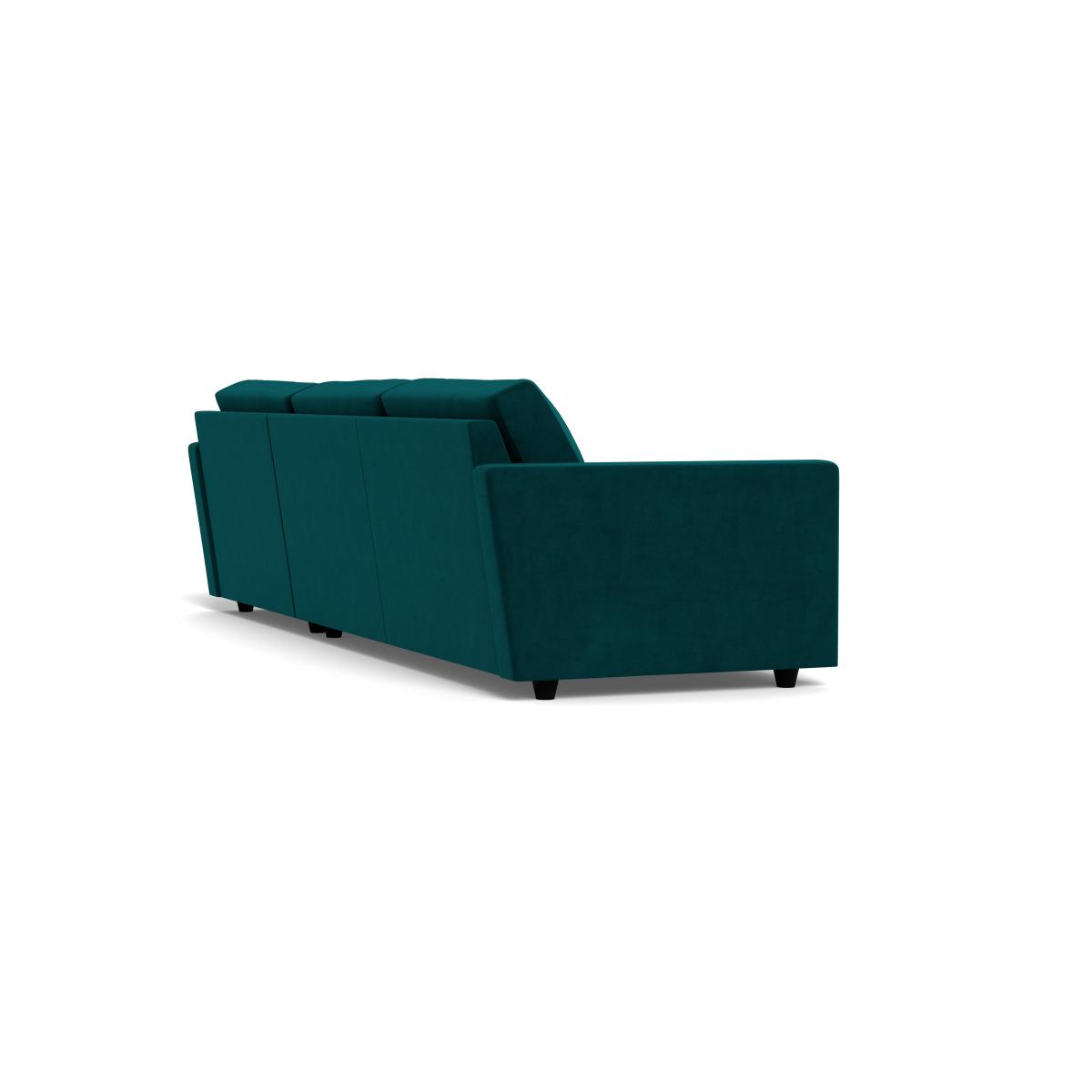 Heal's Nimbus II 4 Seater RHF Corner Chaise Smart Luxe Velvet Ocean Black Feet – image 4