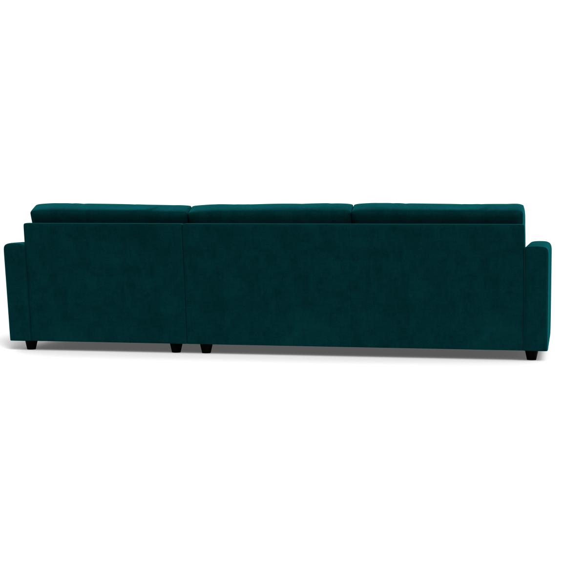 Heal's Nimbus II 4 Seater RHF Corner Chaise Smart Luxe Velvet Ocean Black Feet – image 5