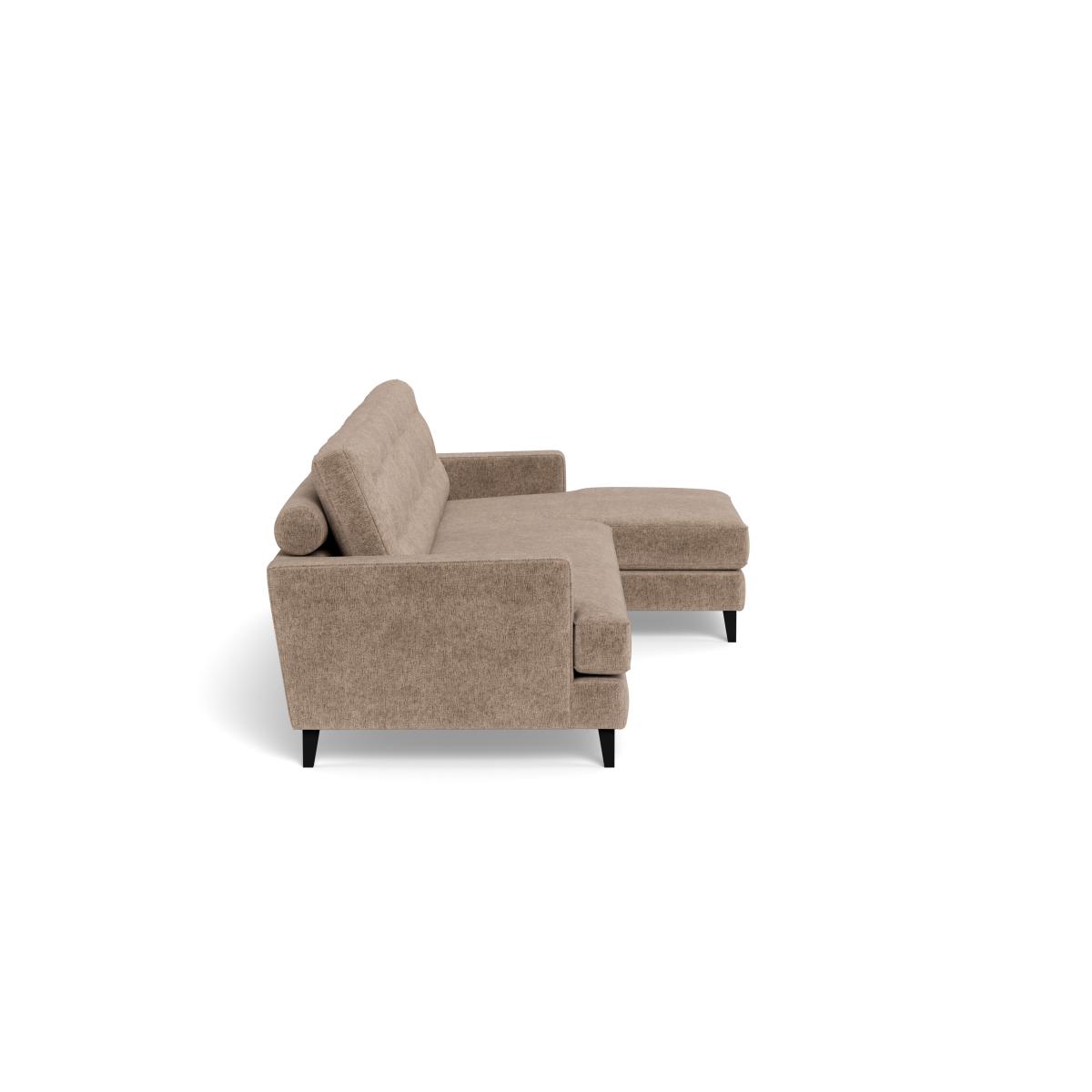 Heal's Mistral Right Hand Facing Corner Sofa Boucle Velvet Rocky Natural Beech Feet – image 3