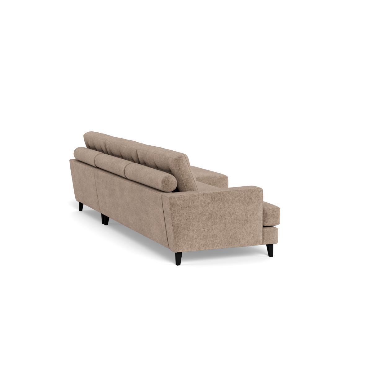 Heal's Mistral Right Hand Facing Corner Sofa Boucle Velvet Rocky Natural Beech Feet – image 4