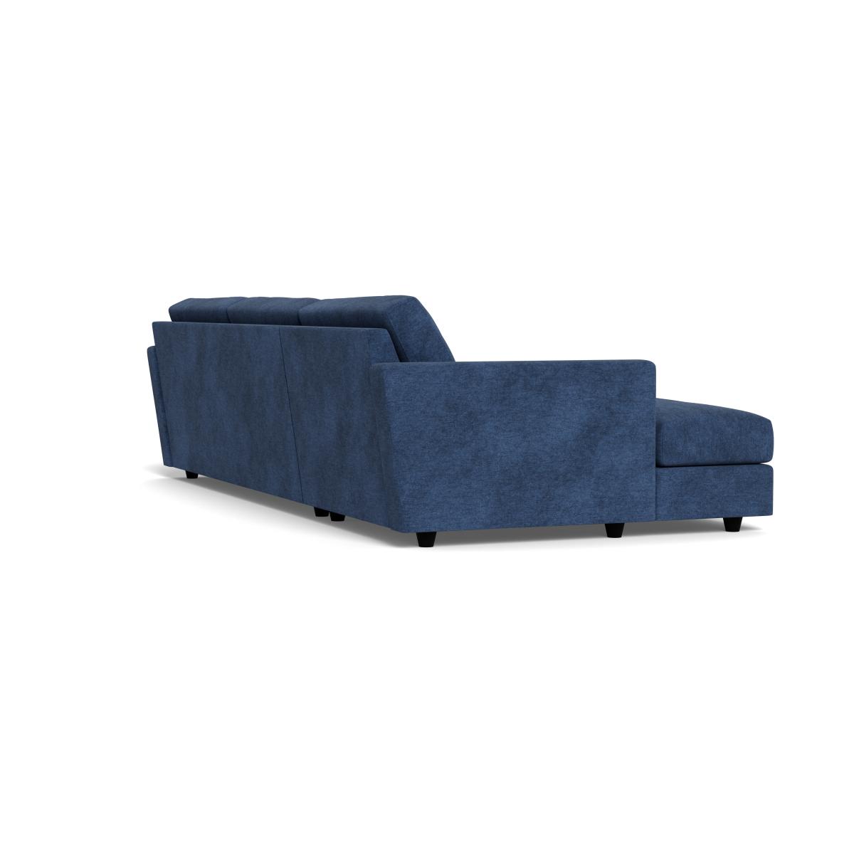 Heal's Nimbus 4 Seater Left Hand Corner Chaise Broad Weave Lagoon Black Feet – image 4
