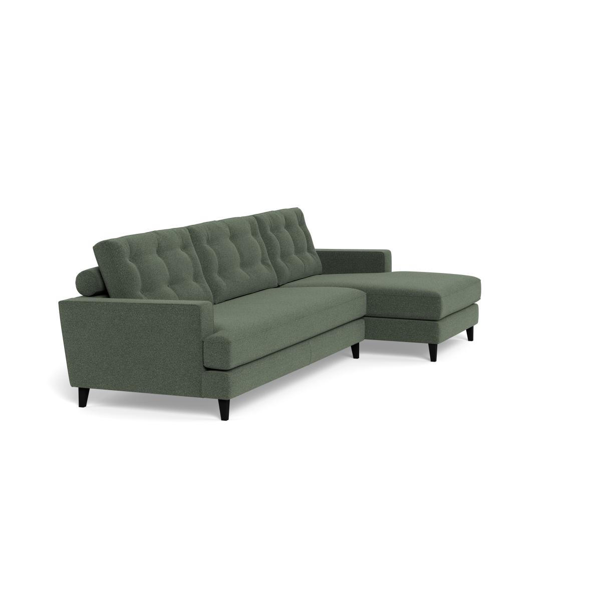 Heal's Mistral Right Hand Facing Corner Sofa Smart Linen Mix Grey Black - Heal's UK Furniture – image 2
