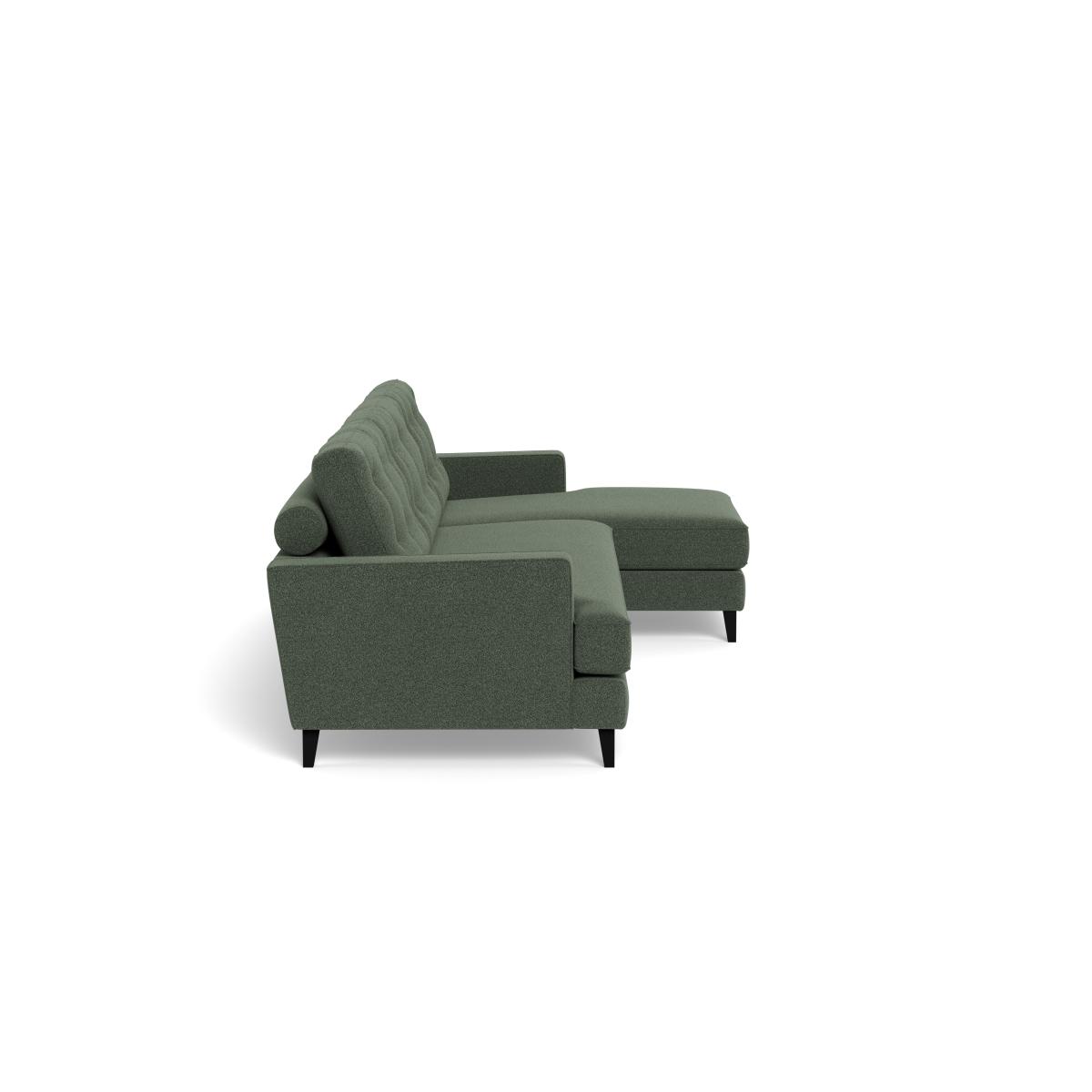 Heal's Mistral Right Hand Facing Corner Sofa Smart Linen Mix Grey Black - Heal's UK Furniture – image 3