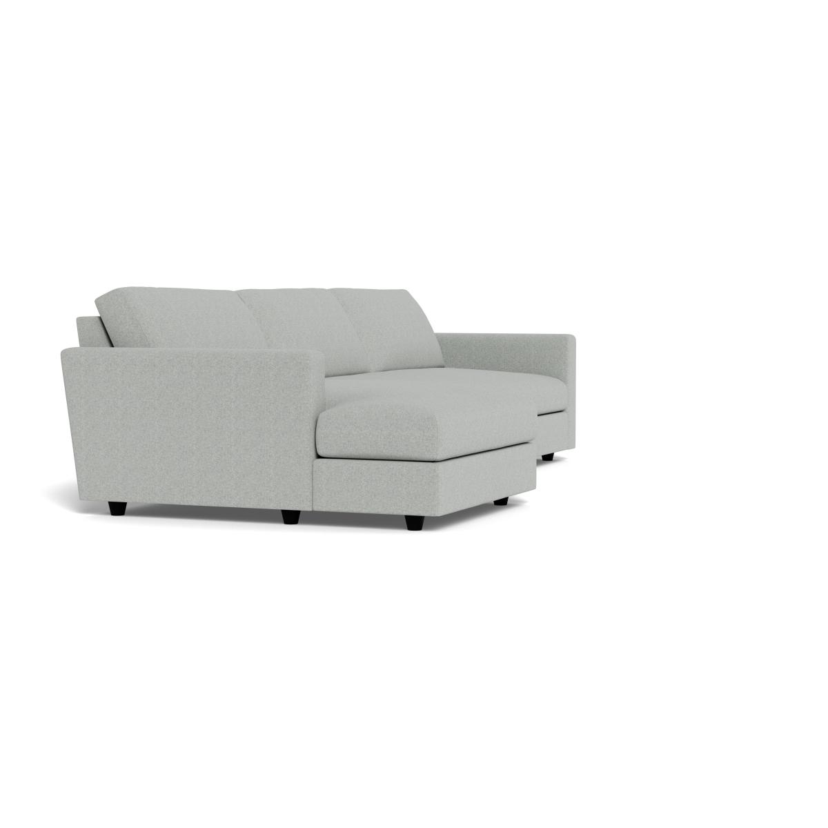Heal's Nimbus 4 Seater Left Hand Corner Chaise Melton Wool Limestone Black Feet – image 2