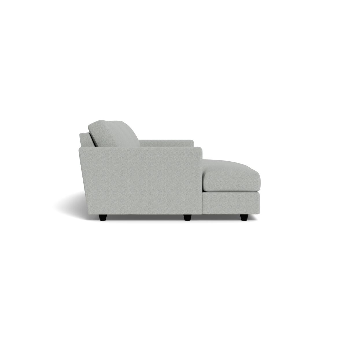 Heal's Nimbus 4 Seater Left Hand Corner Chaise Melton Wool Limestone Black Feet – image 3