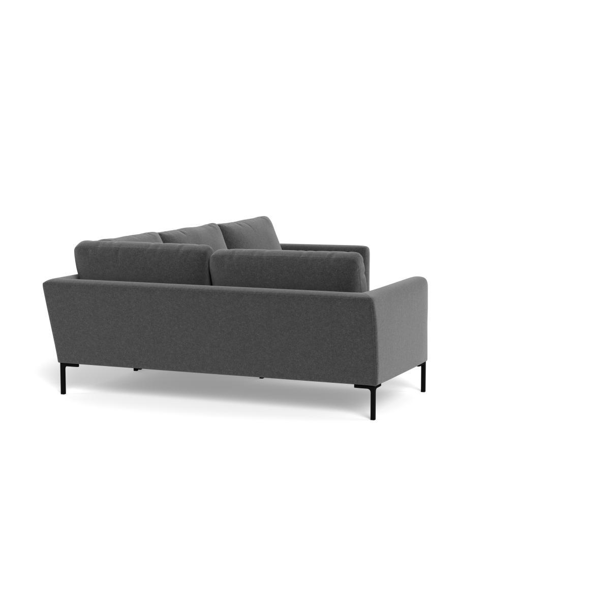 Heal's Eton Left Hand Facing Corner Sofa Melton Wool Granite Black Feet - Heal's UK Furniture – image 2