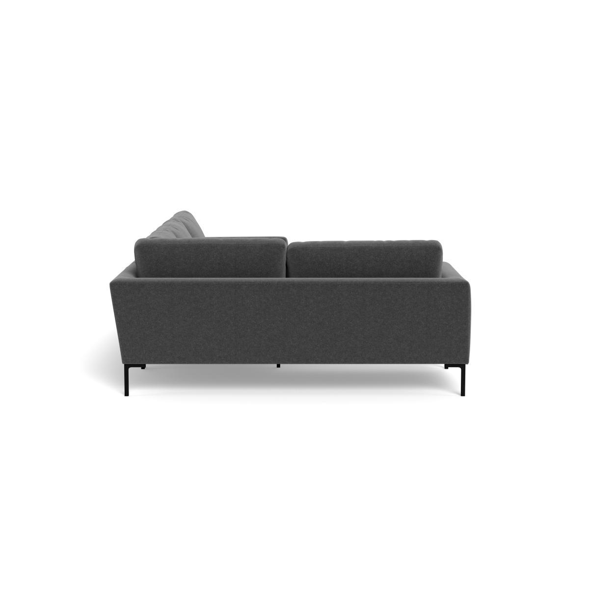 Heal's Eton Left Hand Facing Corner Sofa Melton Wool Granite Black Feet - Heal's UK Furniture – image 3