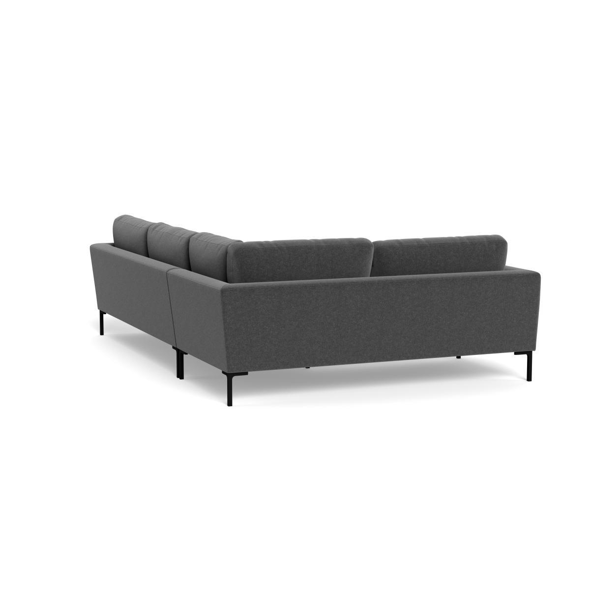 Heal's Eton Left Hand Facing Corner Sofa Melton Wool Granite Black Feet - Heal's UK Furniture – image 4