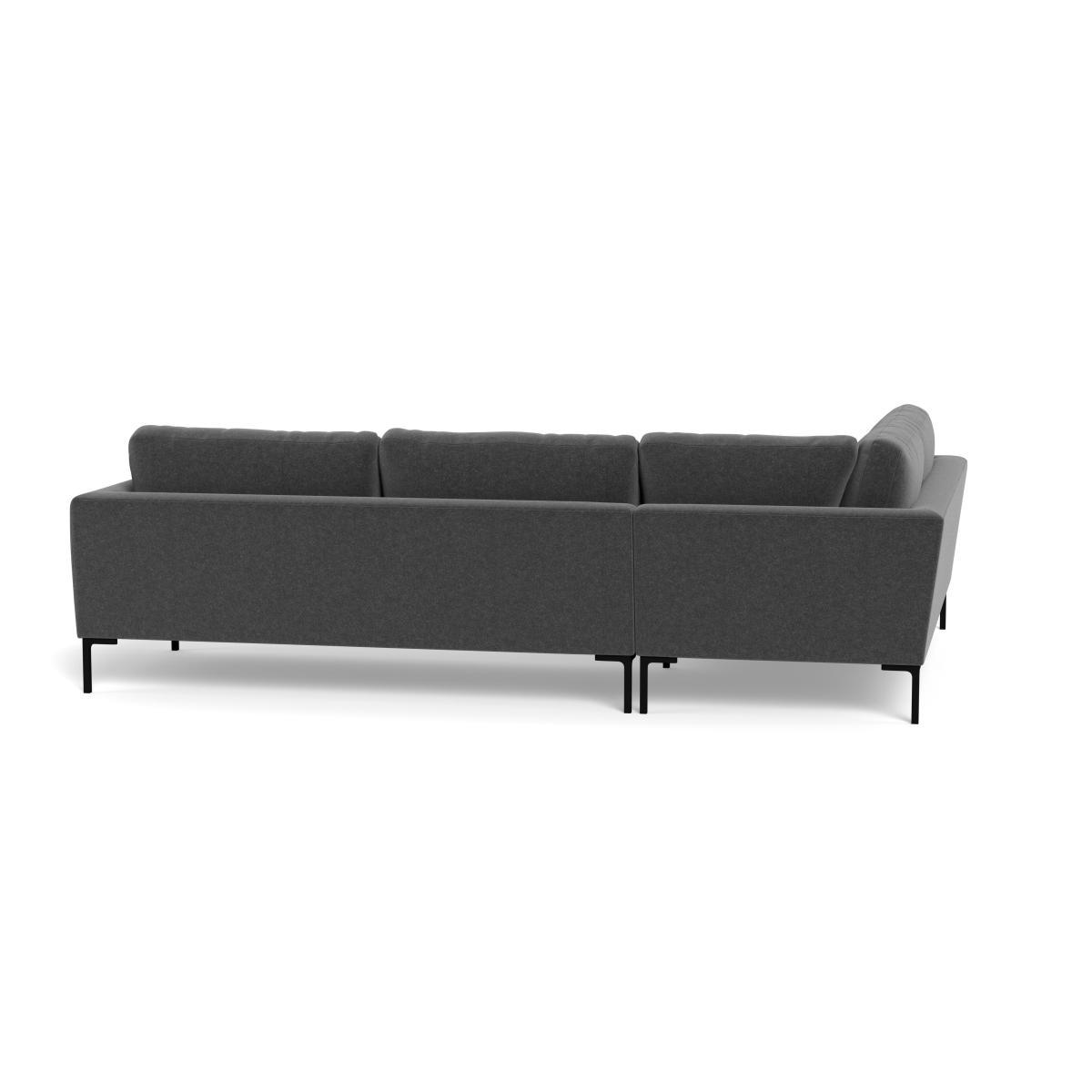 Heal's Eton Left Hand Facing Corner Sofa Melton Wool Granite Black Feet - Heal's UK Furniture – image 5