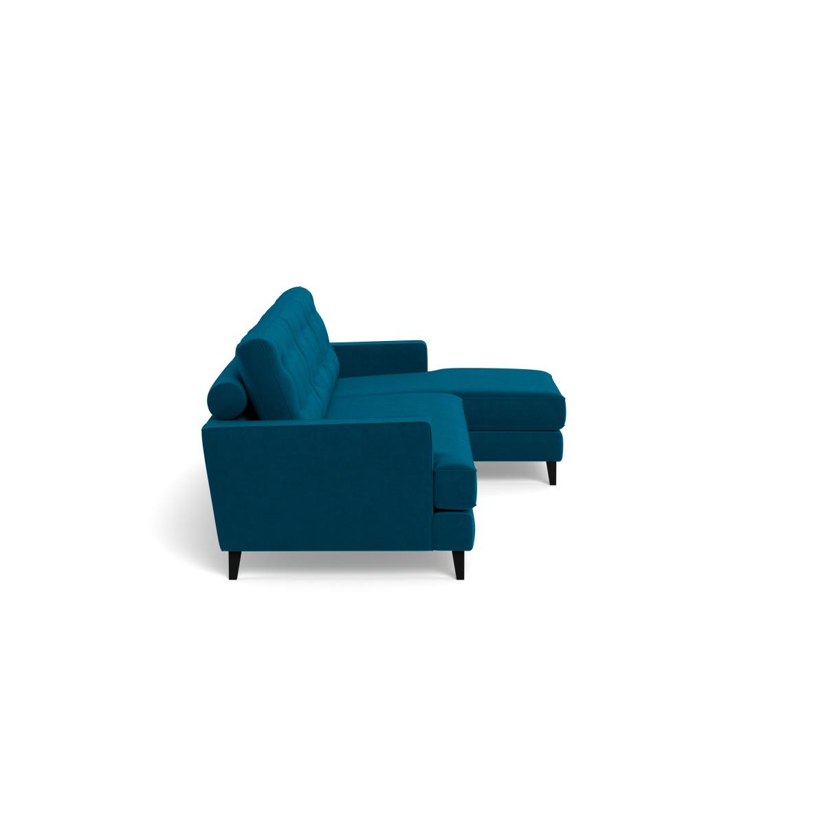 Heal's Mistral Right Hand Corner Sofa Velvet Teal Natural Feet - Heal's UK Furniture – image 3