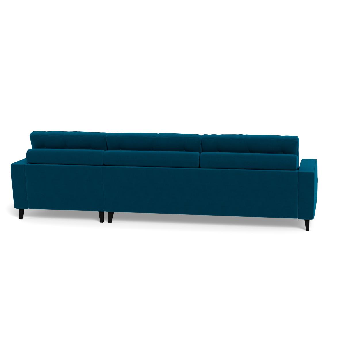 Heal's Mistral Right Hand Corner Sofa Velvet Teal Natural Feet - Heal's UK Furniture – image 5