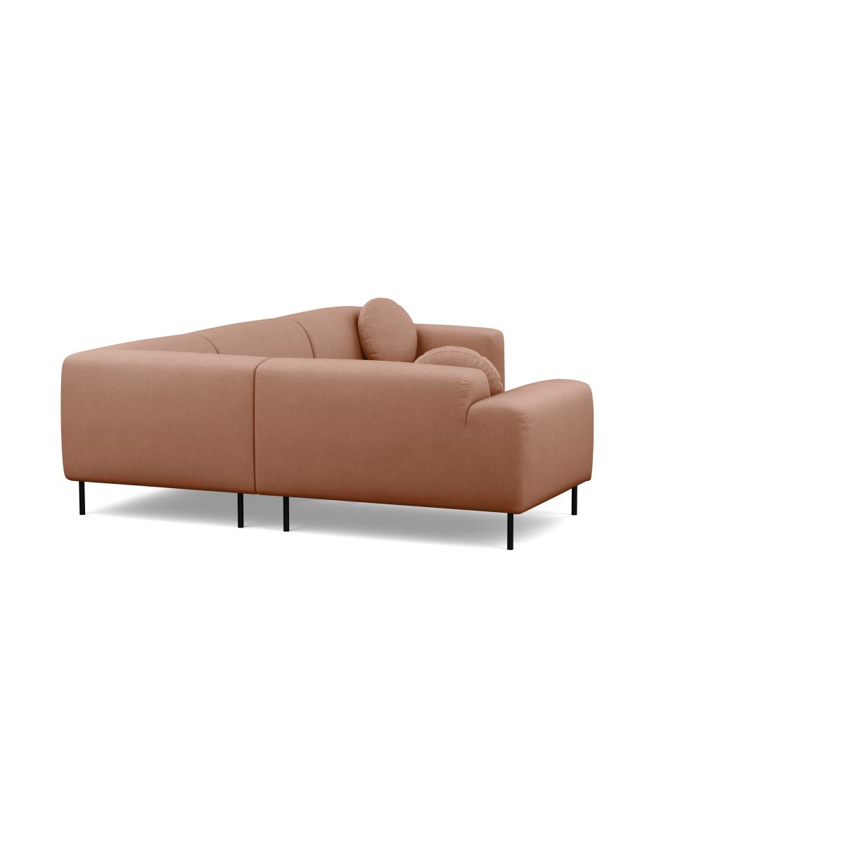 Heal's Luna Medium Left Hand Facing Corner Sofa Tundra Texture Pewter Black Feet - Heal's UK Furniture – image 2