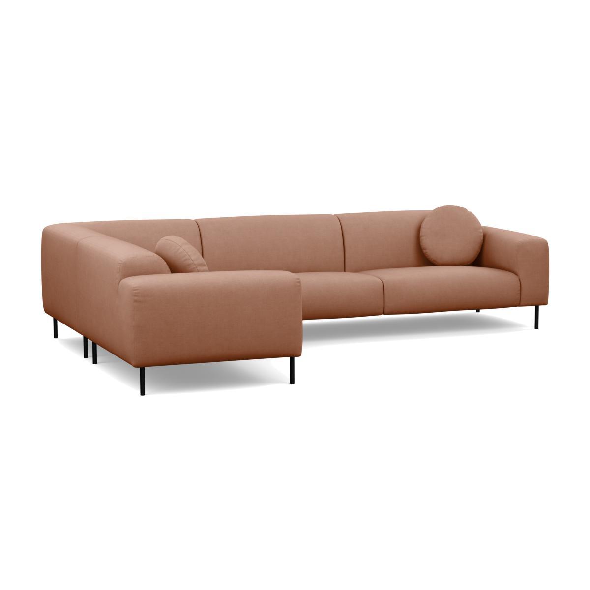 Heal's Luna Medium Left Hand Facing Corner Sofa Tundra Texture Pewter Black Feet - Heal's UK Furniture – image 1