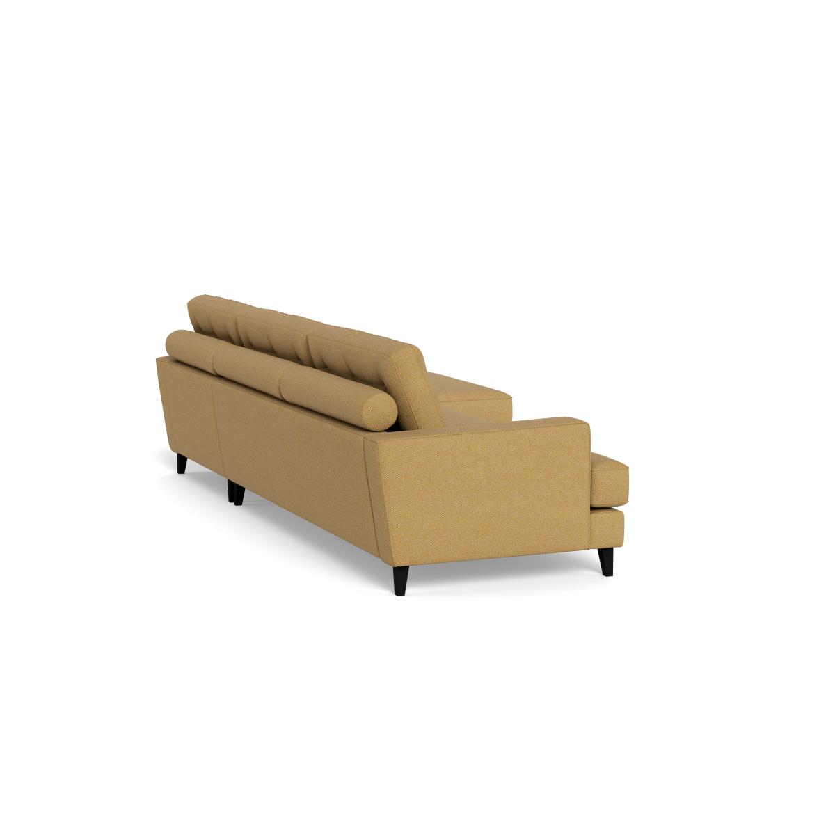 Heal's Mistral Right Hand Facing Corner Sofa Boucle Tweed Citrine Black Beech Feet – image 4