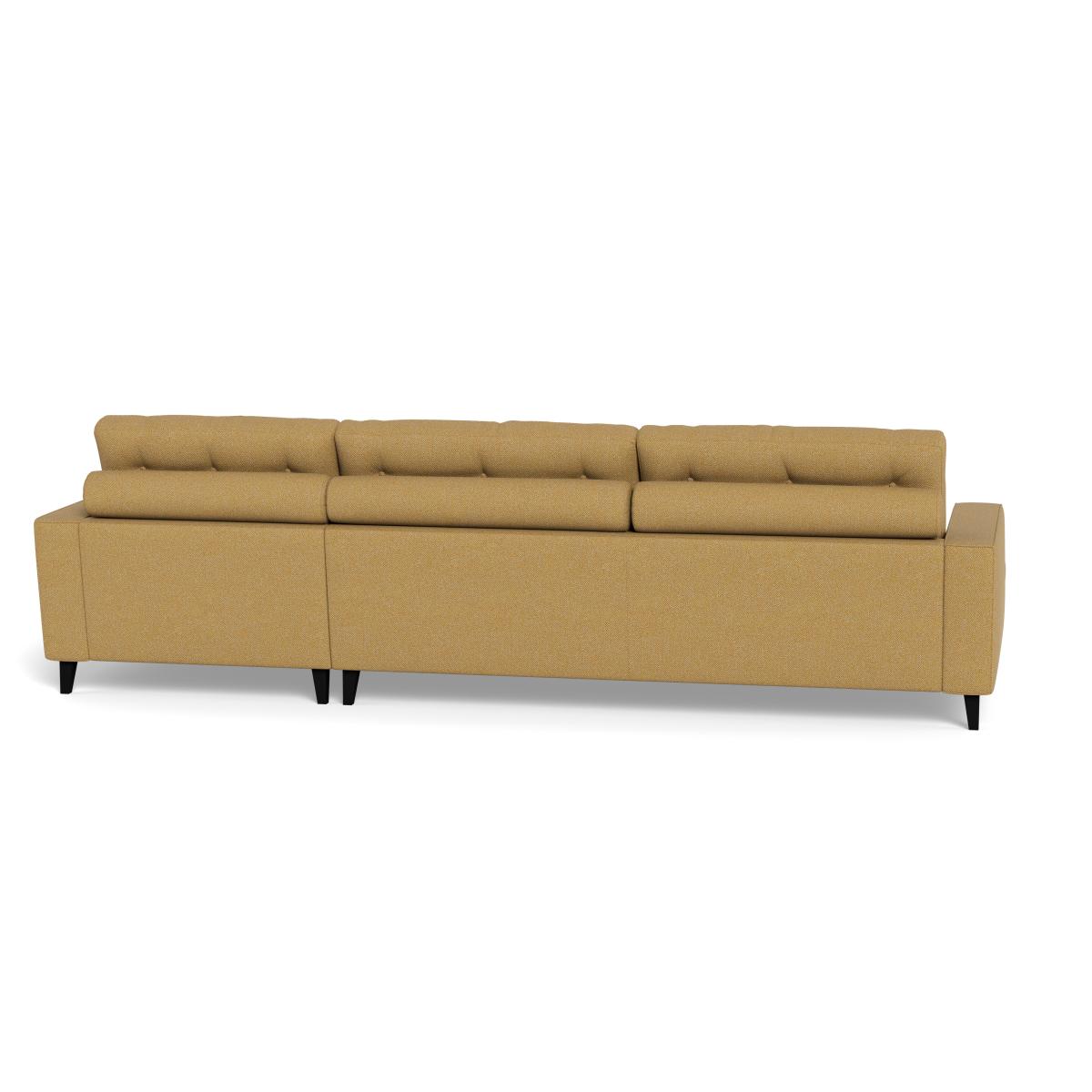 Heal's Mistral Right Hand Facing Corner Sofa Boucle Tweed Citrine Black Beech Feet – image 5