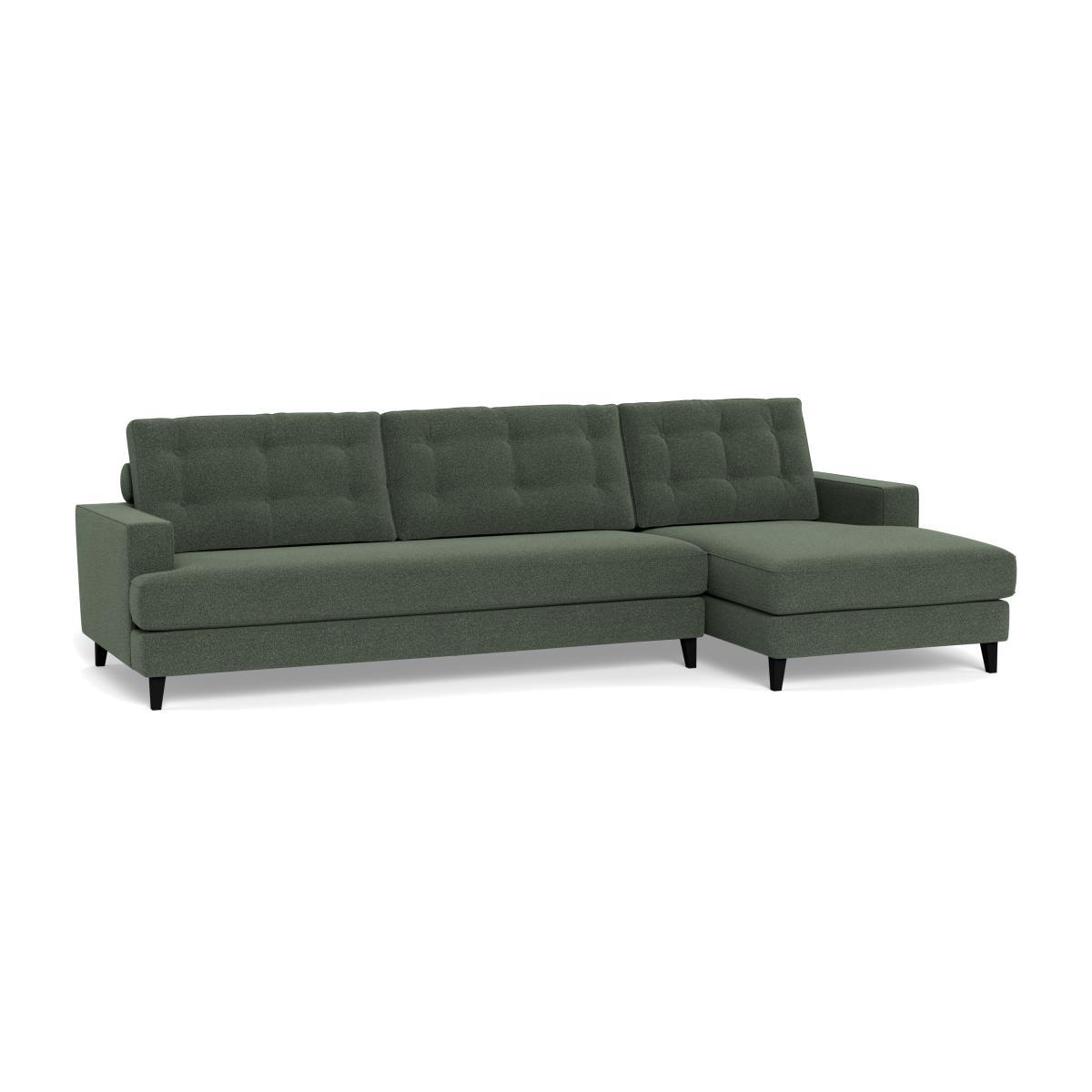 Heal's Mistral Right Hand Facing Corner Sofa Boucle Wool Olive Black Feet - Heal's UK Furniture – image 1