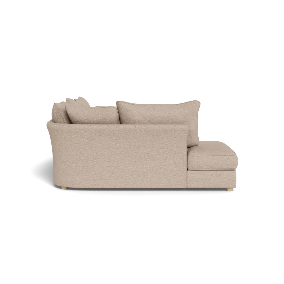 Heal's Tailor Left Hand Facing Corner Sofa Boucle Tweed Pearl Natural Beech Feet – image 3