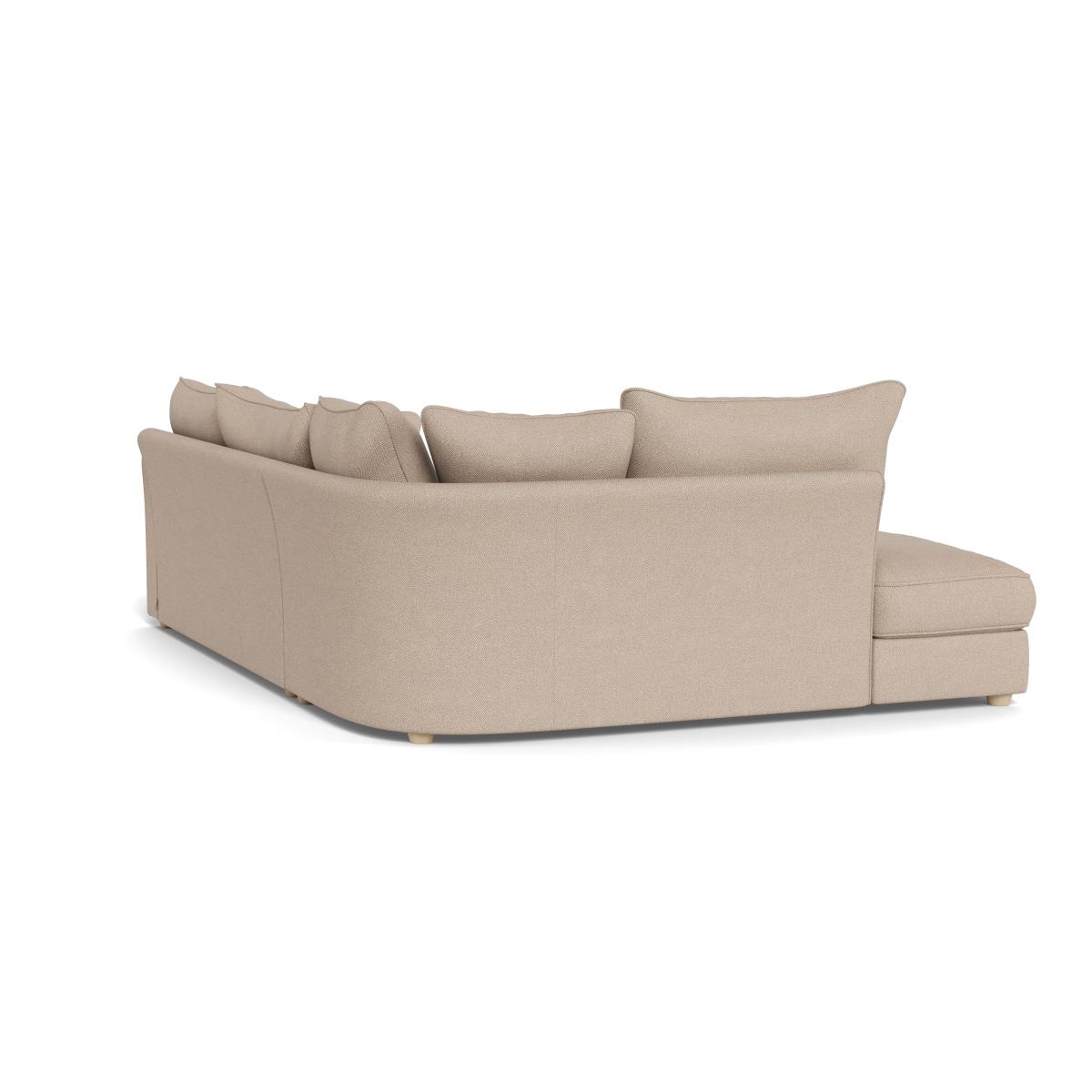 Heal's Tailor Left Hand Facing Corner Sofa Boucle Tweed Pearl Natural Beech Feet – image 4