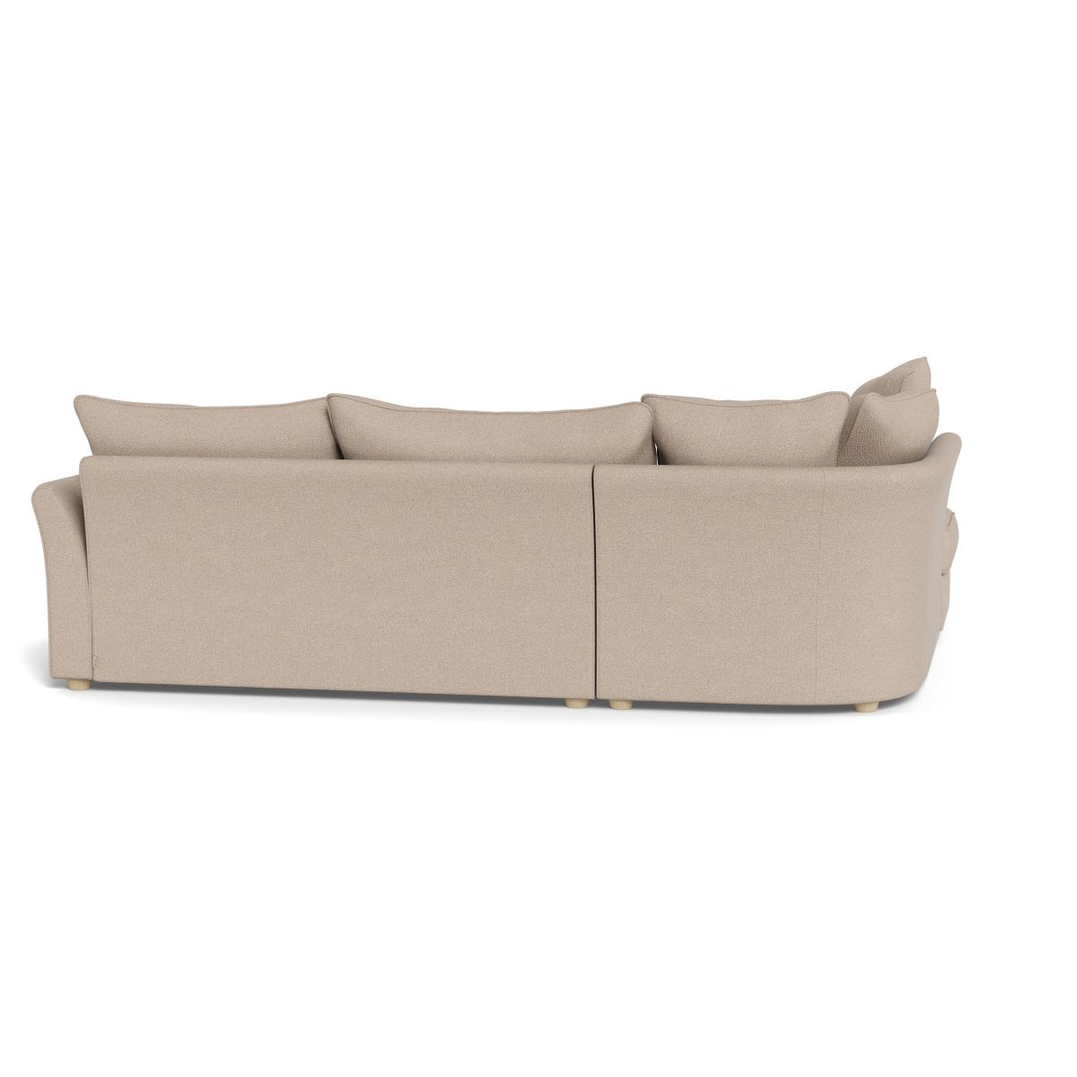 Heal's Tailor Left Hand Facing Corner Sofa Boucle Tweed Pearl Natural Beech Feet – image 5