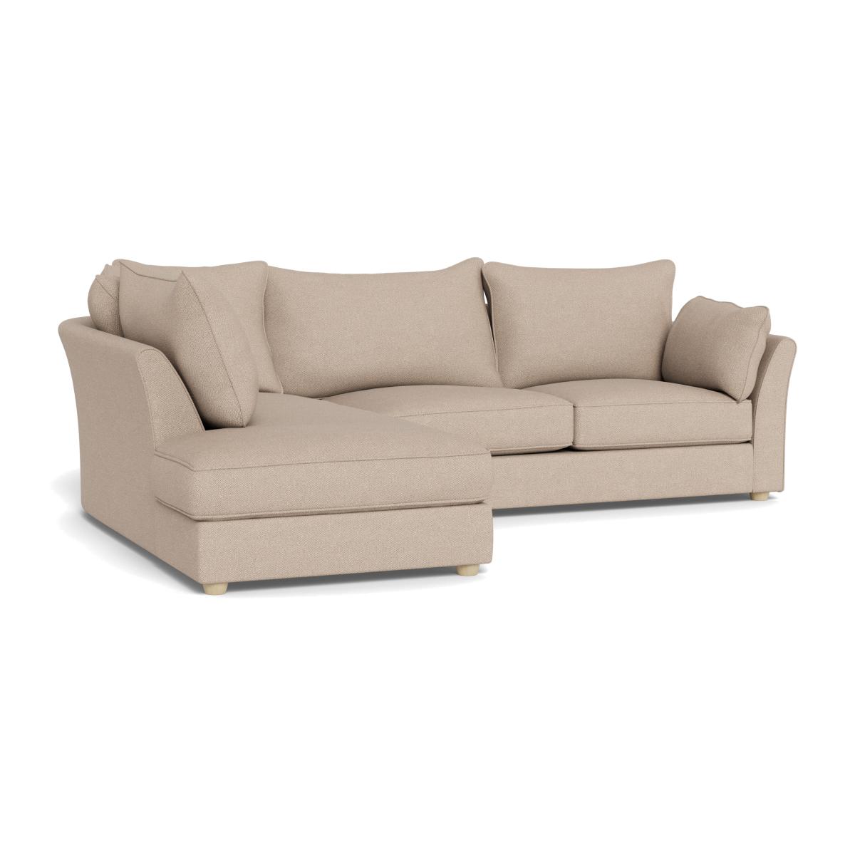 Heal's Tailor Left Hand Facing Corner Sofa Boucle Tweed Pearl Natural Beech Feet – image 1