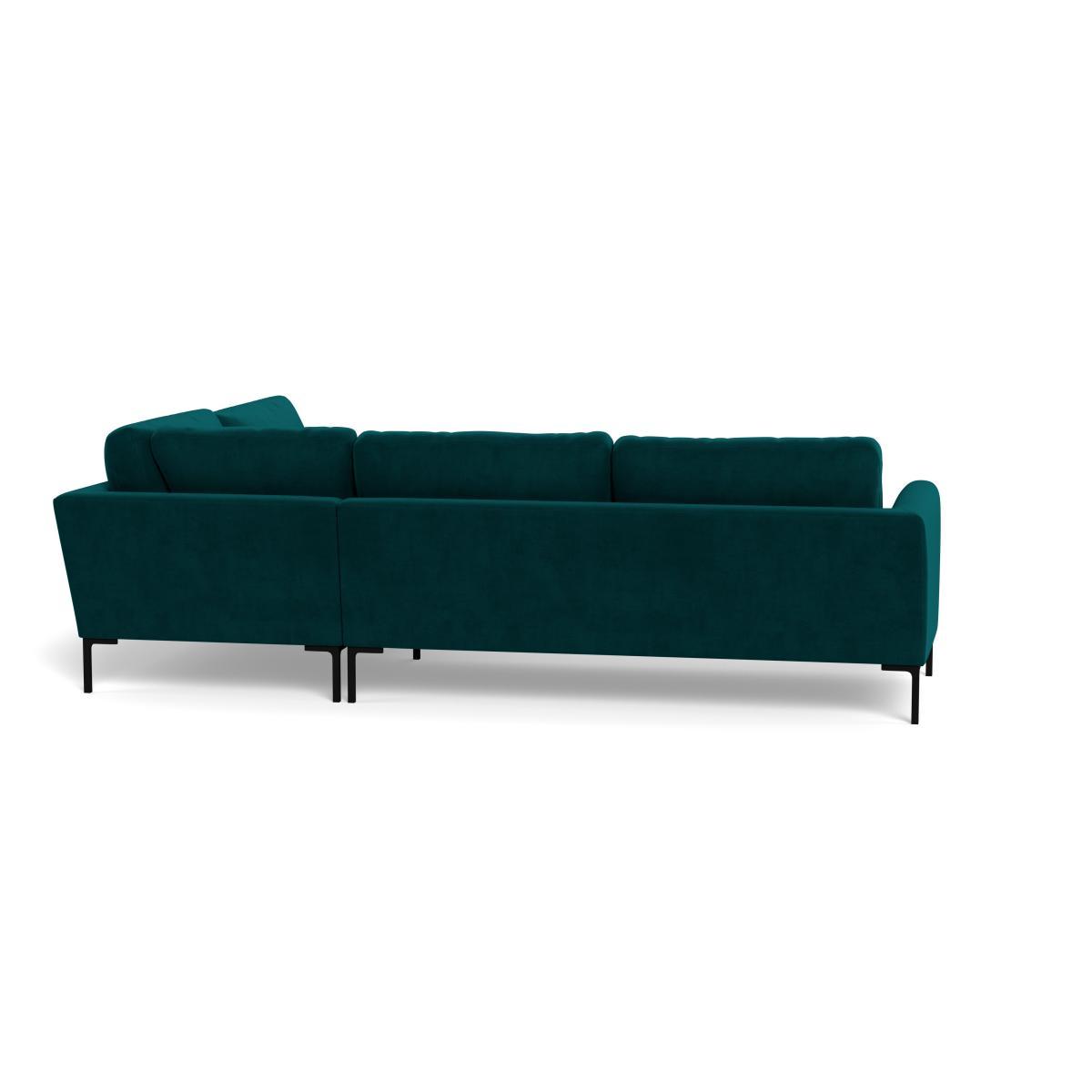 Heal's Eton Right Hand Facing Corner Sofa Smart Velvet Jade Black Feet - Heal's UK Furniture – image 5