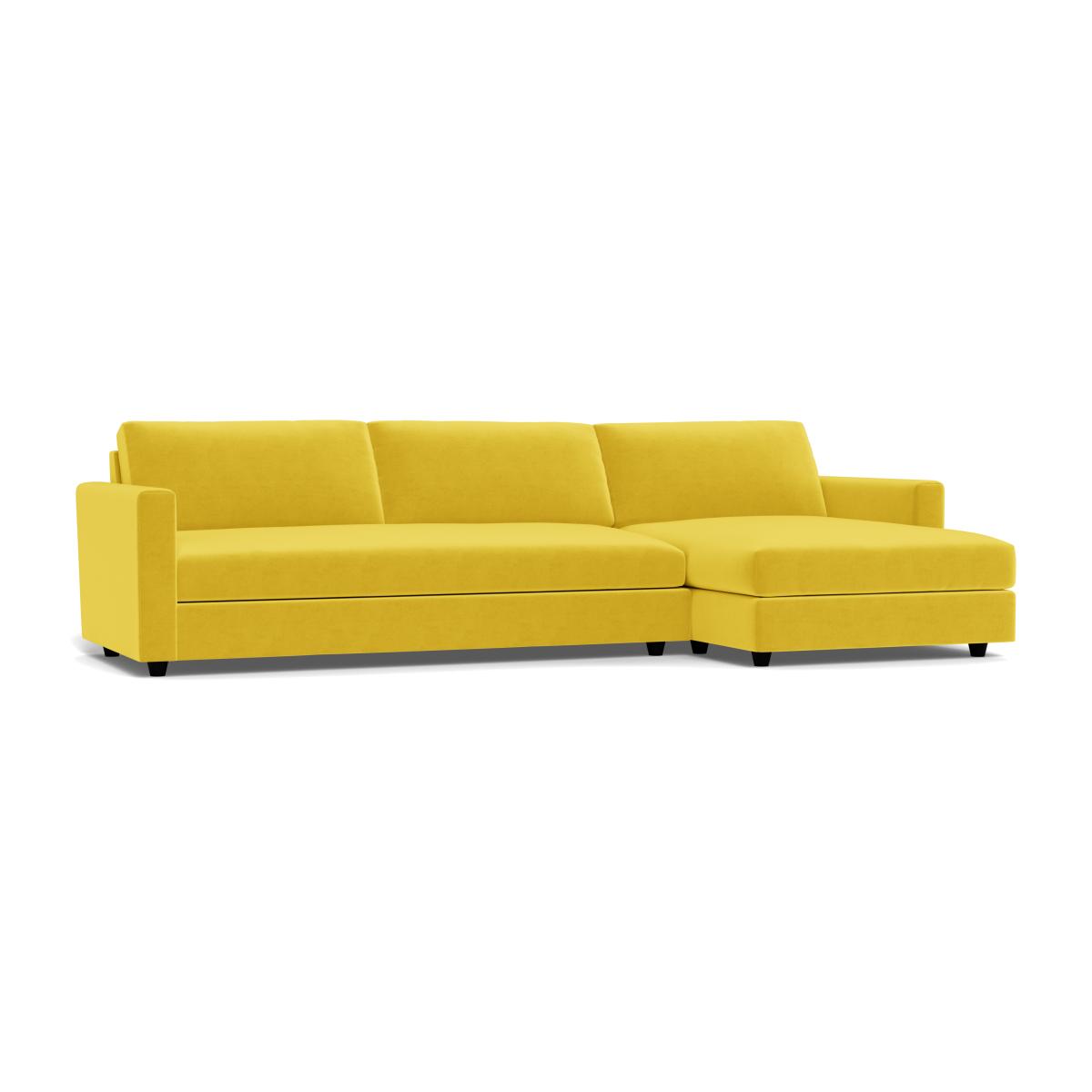 Heal's Nimbus II RHF 4 Seater Corner Chaise Smart Velvet Ocean Black Feet – image 1