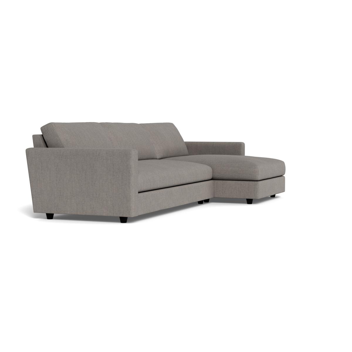 Heal's Nimbus 4 Seater Right Hand Corner Chaise Broad Weave Pebble Black Feet – image 2