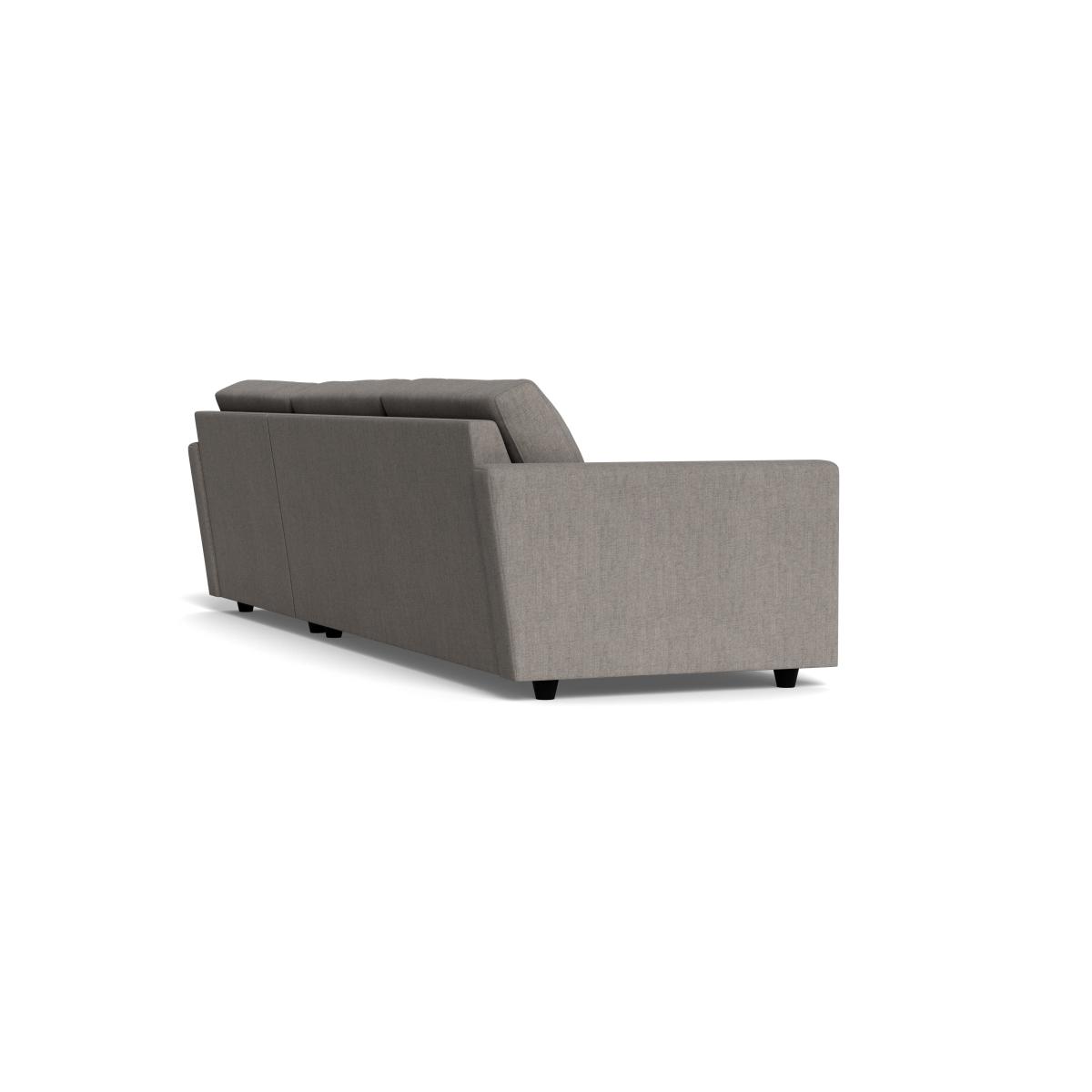 Heal's Nimbus 4 Seater Right Hand Corner Chaise Broad Weave Pebble Black Feet – image 4