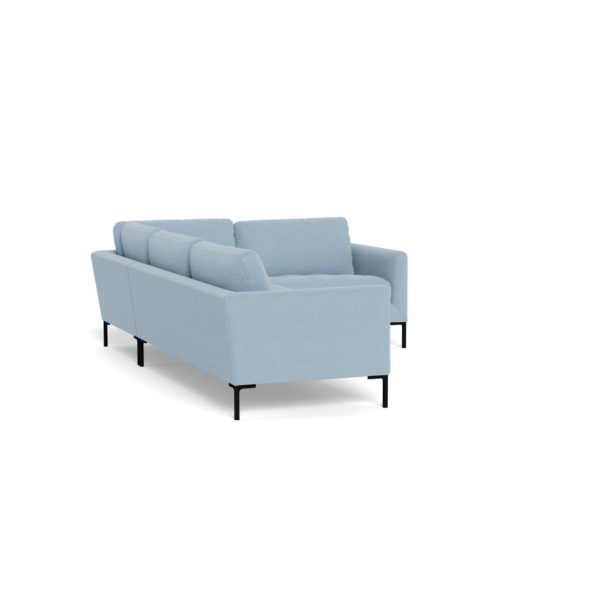 Heal's Eton Right Hand Facing Corner Sofa Capelo LinenCotton Sea Shanty Brass Feet - Heal's UK Furniture – image 4