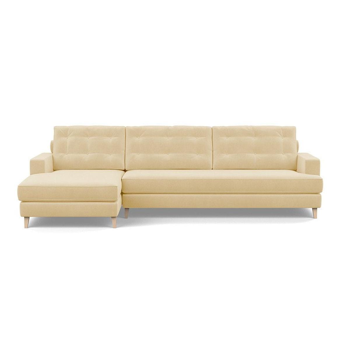 Heal's Mistral Left Hand Facing Corner Sofa Smart Luxe Velvet Mushroom Black Feet - Heal's UK Furniture – image 43