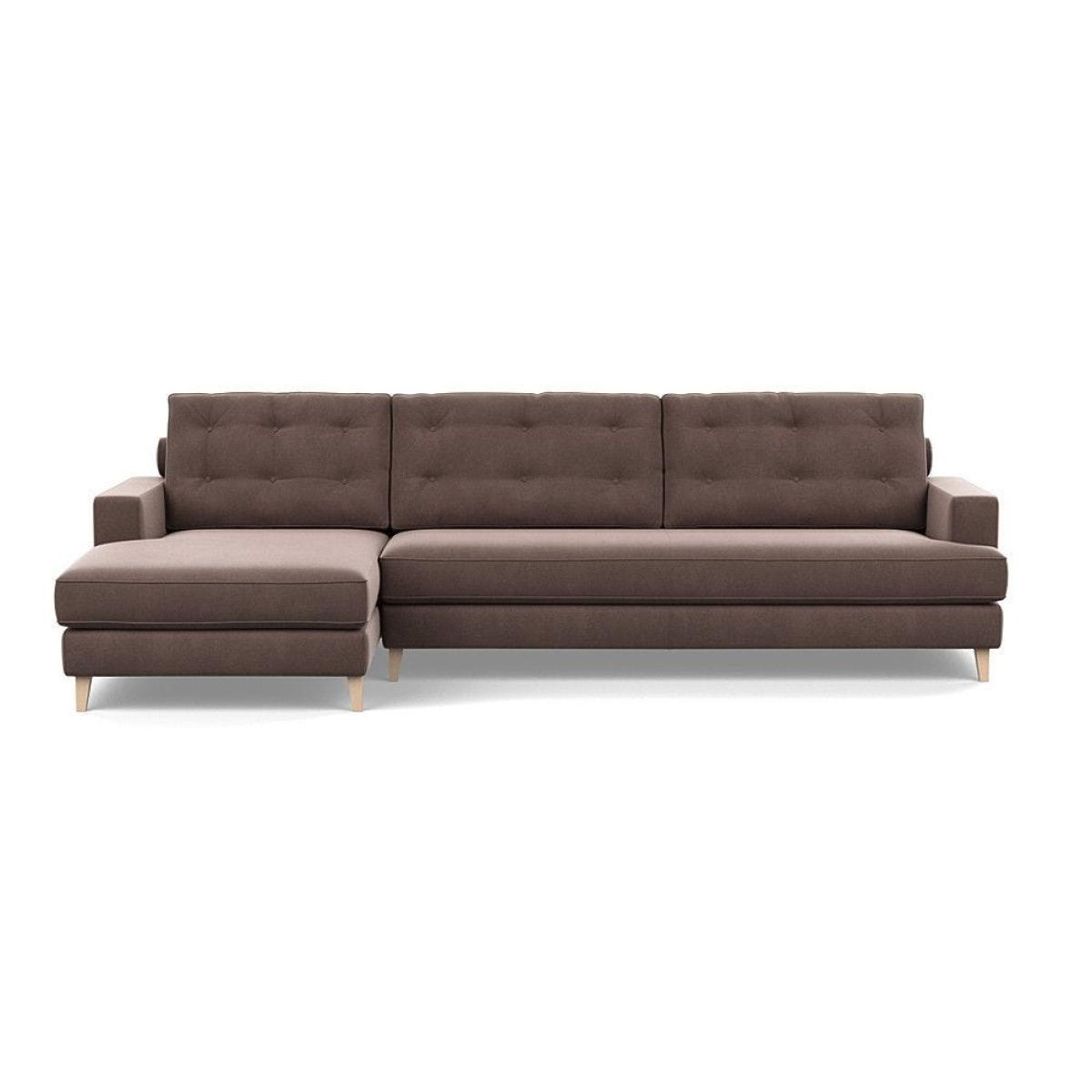 Heal's Mistral Left Hand Facing Corner Sofa Smart Luxe Velvet Mushroom Black Feet - Heal's UK Furniture – image 50