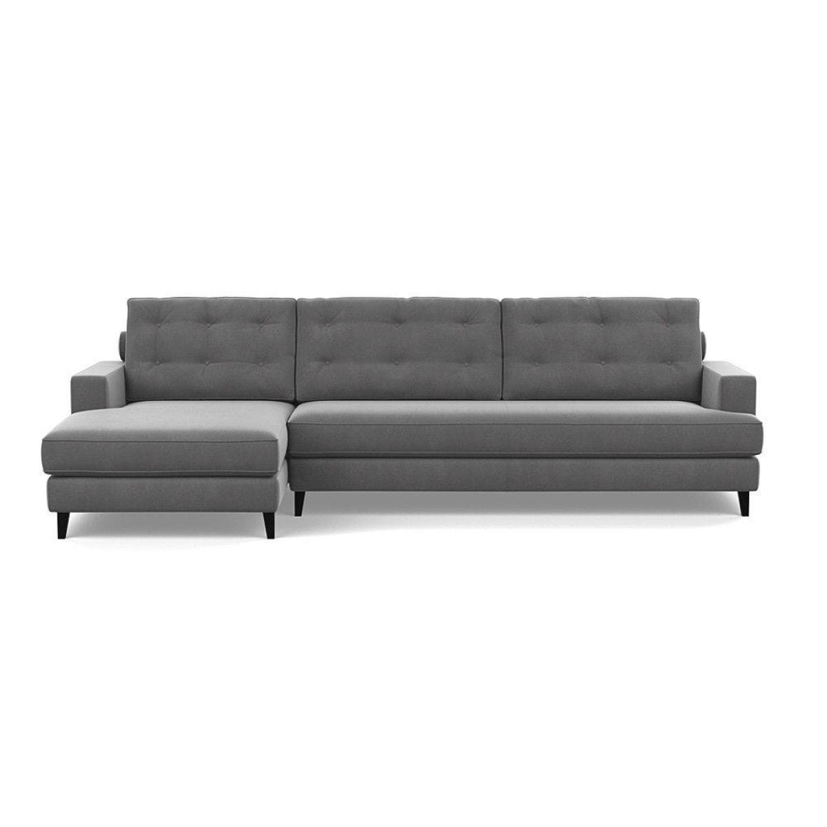 Heal's Mistral Left Hand Facing Corner Sofa Smart Luxe Velvet Mushroom Black Feet - Heal's UK Furniture – image 68