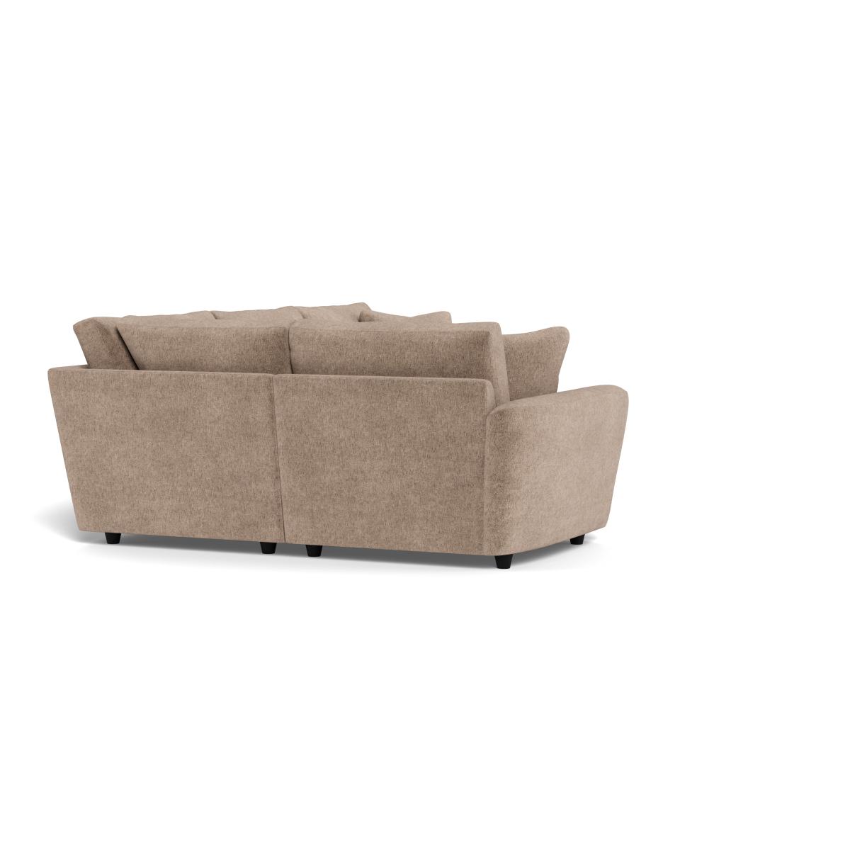 Heal's Snooze Left Hand Facing Corner Sofa Boucle Velvet Rocky Black Feet – image 2