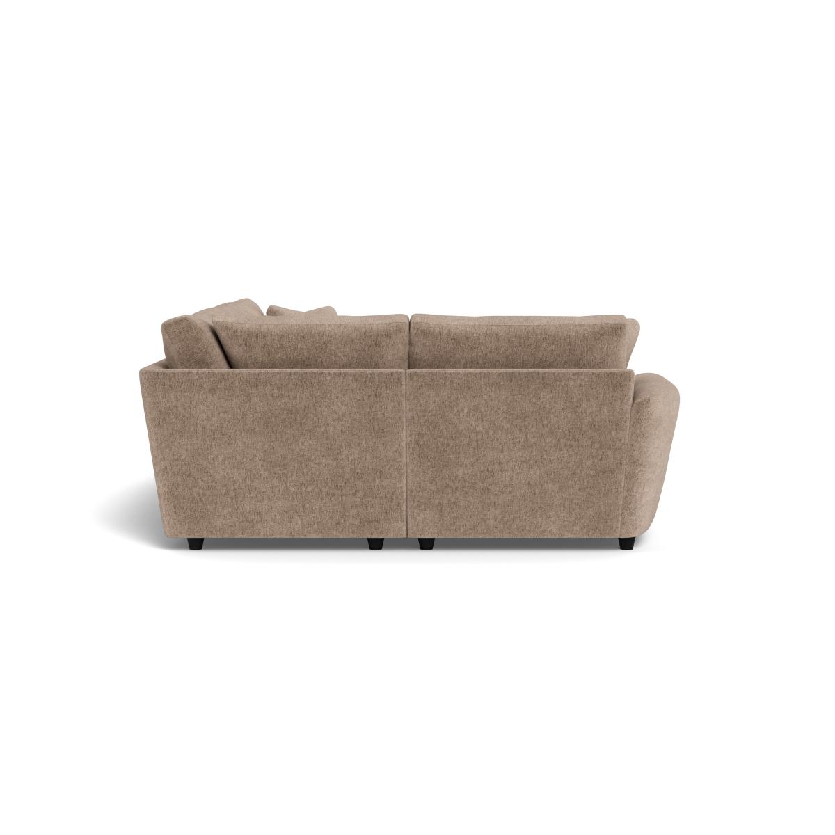 Heal's Snooze Left Hand Facing Corner Sofa Boucle Velvet Rocky Black Feet – image 3