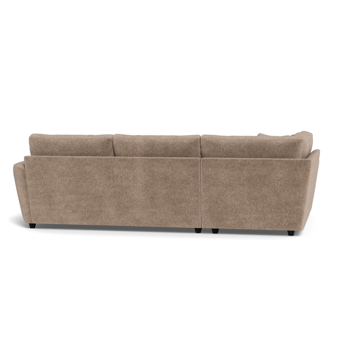 Heal's Snooze Left Hand Facing Corner Sofa Boucle Velvet Rocky Black Feet – image 5