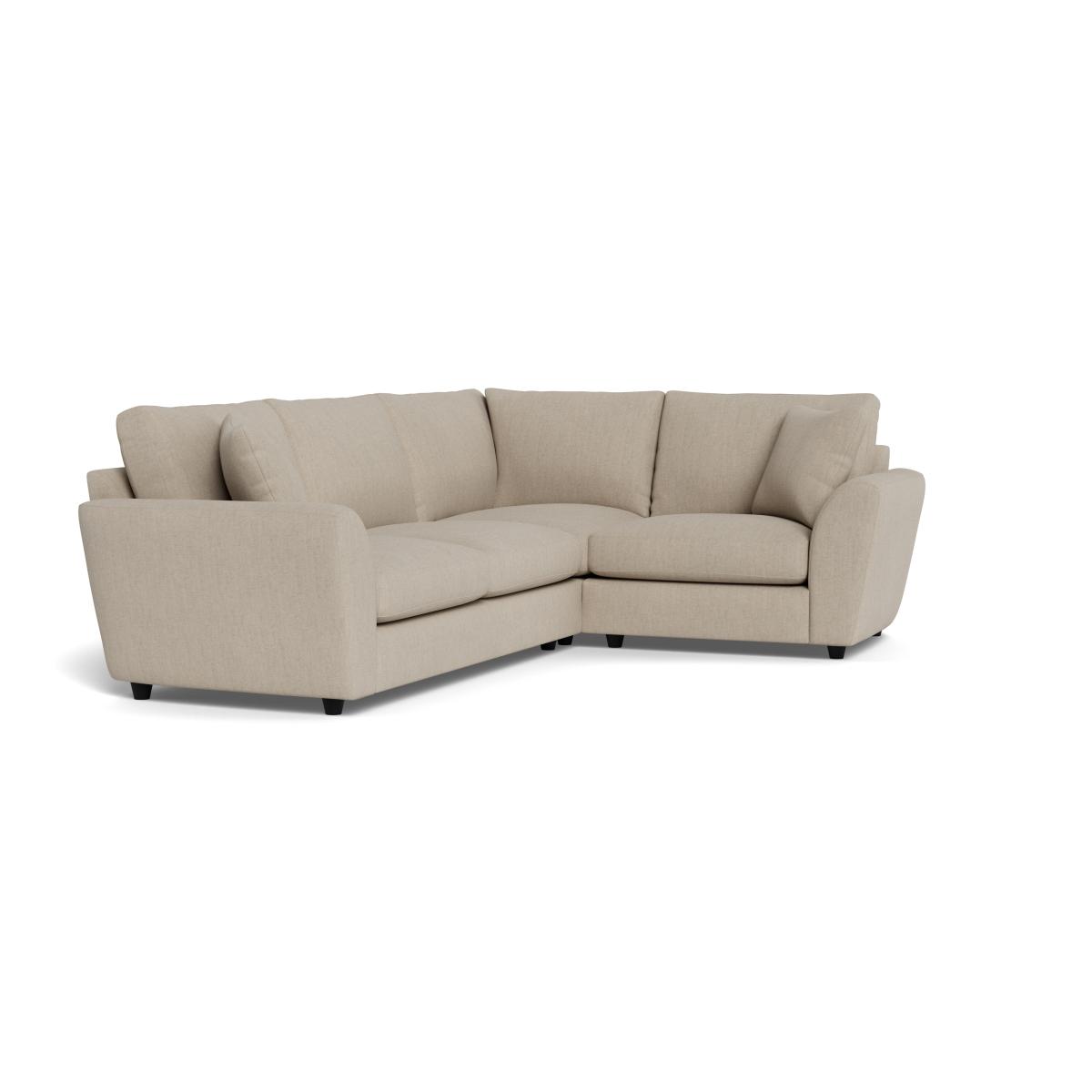 Heal's Snooze Right Hand Facing Corner Sofa Broad Weave Putty Black Feet - Heal's UK Furniture – image 2
