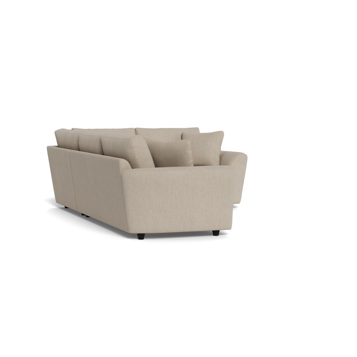 Heal's Snooze Right Hand Facing Corner Sofa Broad Weave Putty Black Feet - Heal's UK Furniture – image 4