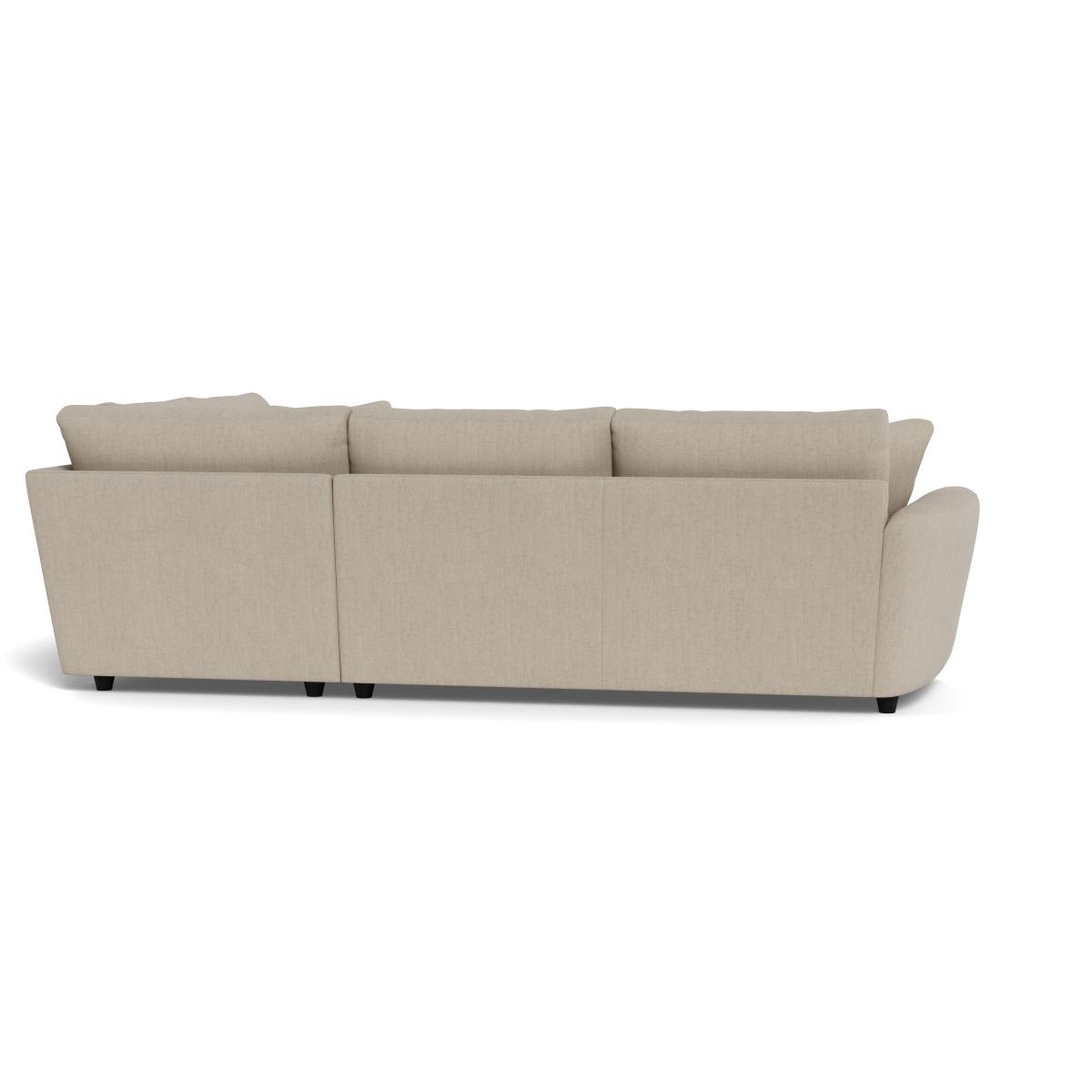 Heal's Snooze Right Hand Facing Corner Sofa Broad Weave Putty Black Feet - Heal's UK Furniture – image 5