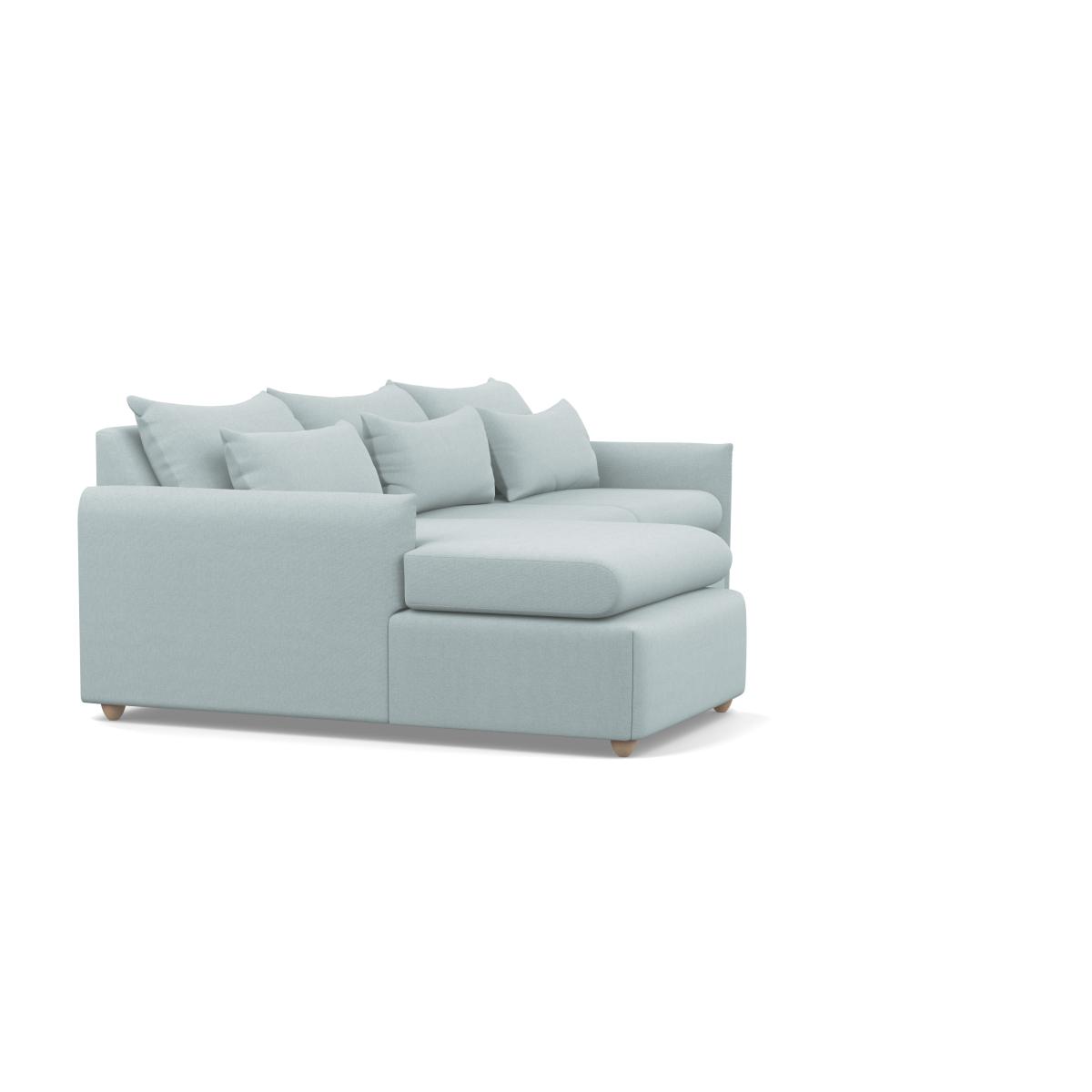 Heal's Pillow Large LHF Corner Chaise Sofa Brushed Cotton Mist Chestnut Stain Feet - Heal's UK Furniture – image 2
