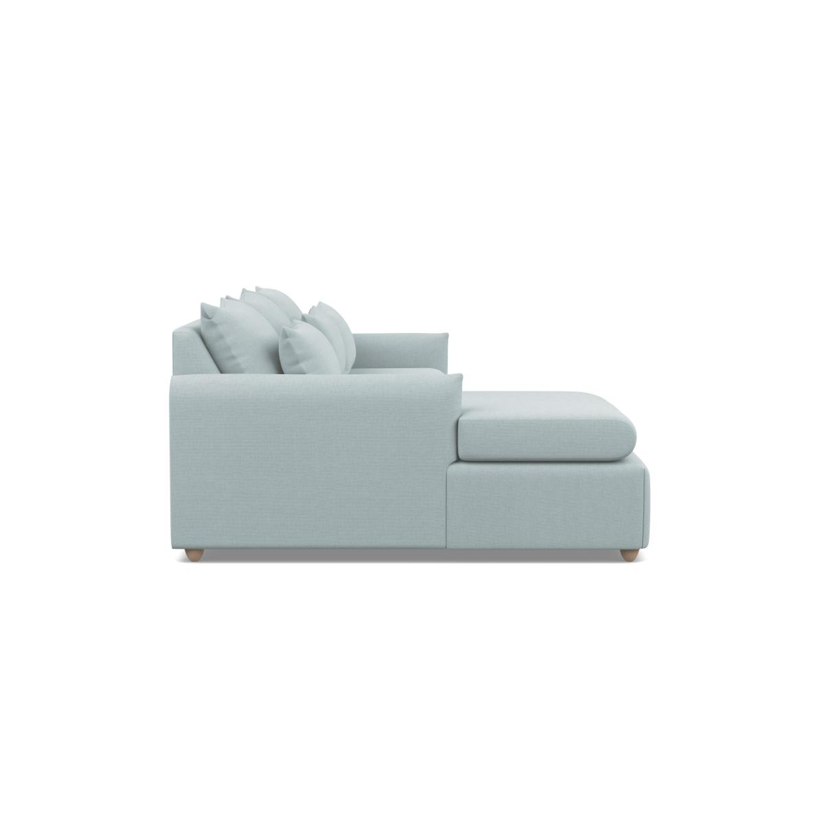 Heal's Pillow Large LHF Corner Chaise Sofa Brushed Cotton Mist Chestnut Stain Feet - Heal's UK Furniture – image 3