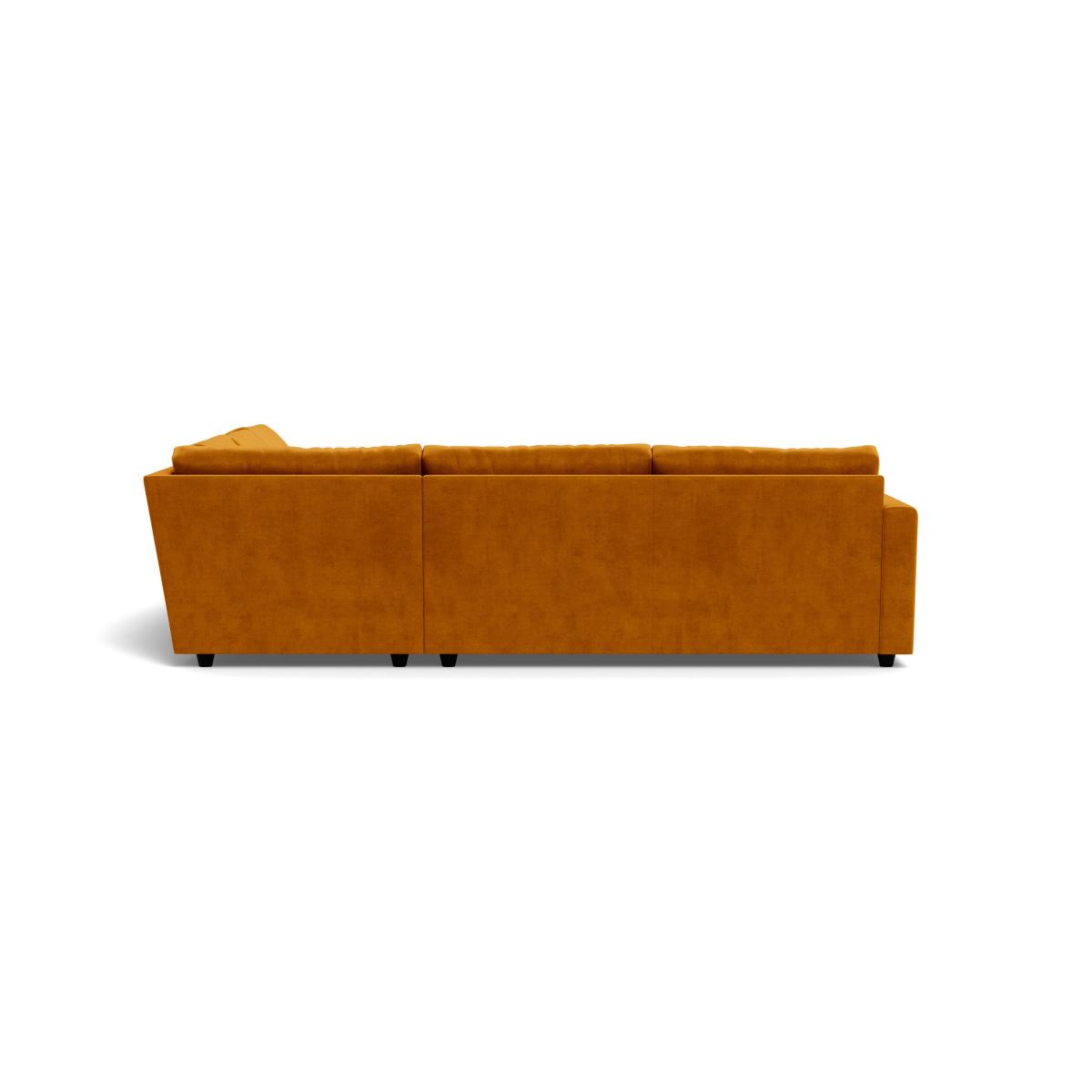Heal's Nimbus II Full Corner Sofa (K+M+N) Capelo Linen-Cotton Etruscan Red Black Feet – image 3